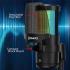 JMARY MC-PW13 Zero Latency Monitor Mic RGB Light Plug and Play Desktop Microphone - Black